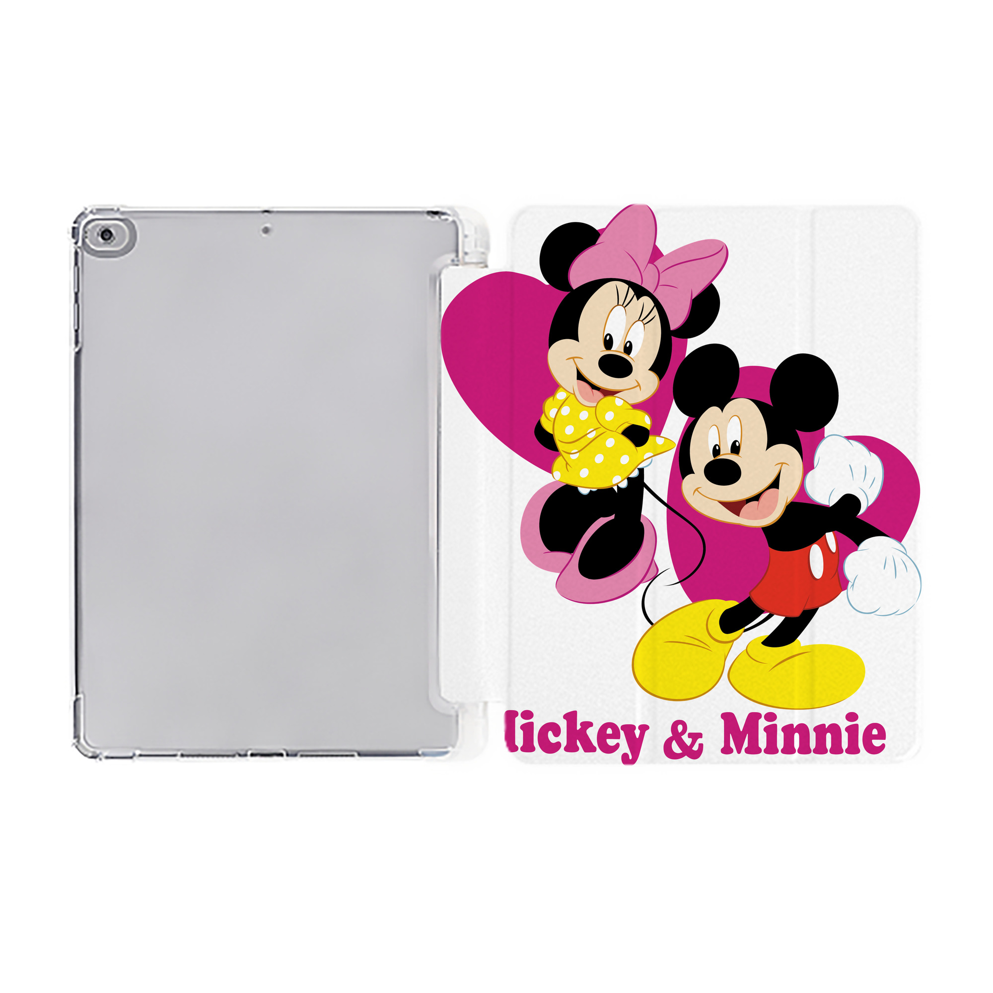 ミッキーマウス Mickey Mouse IPad ケース ペン収納付き 三つ折りスタンド PUレザー×シリコン 対応機種9.5/10.5/10.9インチ